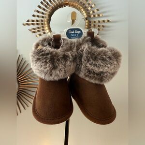 Brown Fur Booties